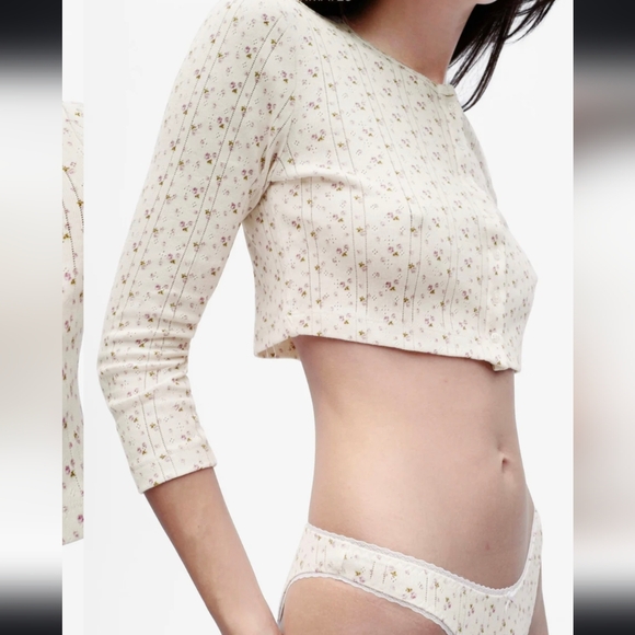 Cou cou intimates sabrina carpenter SOLD OUT English rose cropped cardi - Picture 2 of 7